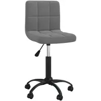 Syfax Chaise pivotante de bureau Gris foncé Velours