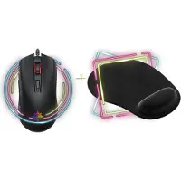 Inca 2in1 RGB Gaming Maus 1200 Dpi & Flexible Mauspad 3mm