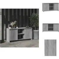 vidaXL Armoire TV Gris Chêne Sonoma 102x37,5x52,5 cm Bois composite - Meuble TV