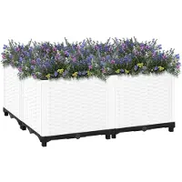 vidaXL Lit surélevé 80x80x38 cm Polypropylène