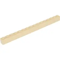 LEGO 100 pièces 2465 Brick 1x16 Part Basic Bricks 100 Beige