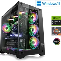 CSL-Computer PC de jeu, AMD Ryzen 7 7800X3D, 4200 MHz, GeForce RTX 5070, 32 Go DDR5 RAM, 2000 Go M.2 SSD, Windows 11 Home, USB 3.2 | M11810H