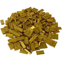 LEGO 1x2 Lingot d'or métallique - 6294492 NOUVEAU ! Quantité 250x
