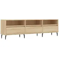 Syfax Meuble TV chêne sonoma 150x30x44,5 cm bois d'ingénierie