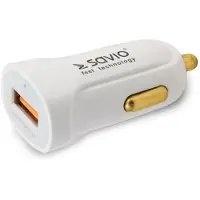 Savio Chargeur rapide pour voiture SA-05/B 3,0 A, 1xUSB