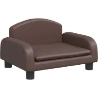 Syfax Lit pour chien marron 50x40x30 cm similicuir