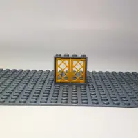 LEGO 1x4x3 Fenêtre Cadre gris doré pour maison, bâtiment NOUVEAU Quantité 5x