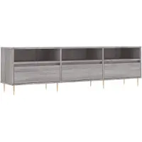 Syfax Meuble TV sonoma gris 150x30x44,5 cm bois d'ingénierie
