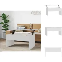 vidaXL Table basse blanche 80x50,5x41,5 cm Bois composite - Tables basses