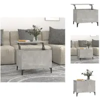 vidaXL Table basse gris béton 60x44,5x45 cm Bois composite - Tables basses