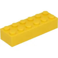 LEGO 2x6 brique 2456 - 250 pièces jaune