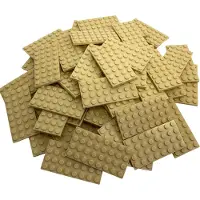 LEGO 4x8 Panneaux de construction Beige clair Constructible des deux côtés - 3035 NOUVEAU Quantité 50x