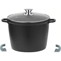 Cheffinger Marmite profonde à induction Couvercle Ø24cm Marmite à soupe Fonte d'aluminium