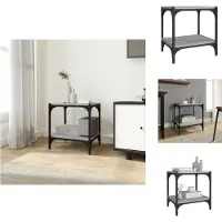 vidaXL Armoire TV Gris Sonoma 40x33x41 cm Bois composite et acier - Meuble TV