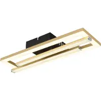 Globo Lighting Plafonnier en plastique noir mat, LED
