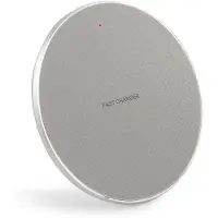 Lobwerk Station de recharge sans fil Fast Wireless Charger 10 W, antidérapante, recharge rapide, couleur argent