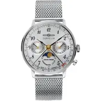 Zeppelin Femmes Montre Hindenburg Z7037M/1 Montre-bracelet en acier inoxydable argent UZ7037M/1