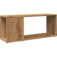 Syfax Meuble TV chêne artisanal 80x24x32 cm bois d'ingénierie