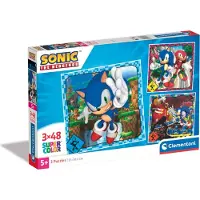 Clementoni Puzzle CLE 3x48 SuperKolor Sonic 25320