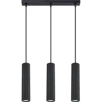 Sollux Lampe suspendue KARBON 3L noir 3xGU10 10W aluminium 98x6.5x45cm