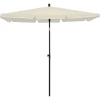 Syfax Parasol de jardin avec mât 210x140 cm Sable