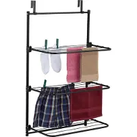 Relaxdays Séchoir à linge Porte 3 ailes