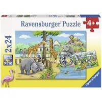 Ravensburger Puzzle pour enfants 2 x 24 pièces Bienvenue au zoo