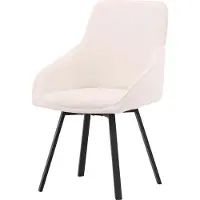 Furnlux Classic FURNLUX Chaise de salle à manger Rosie Beige Und Black 55cm / Hauptfarbe : Beige / Dimensions : 55 x 60 x 88 cm