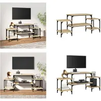 vidaXL Armoire TV Chêne Sonoma 117x35x52 cm Bois composite - Armoire TV - Meubles TV - Support TV