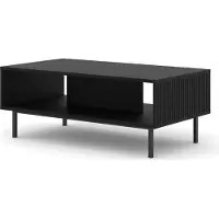 Furnlux Classic FURNLUX Table basse Ravenna B Noir 90cm / Couleur principale : Noir / Dimensions : 90 x 45 x 60 cm