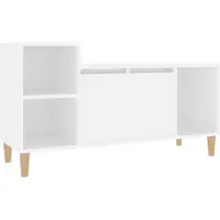 Syfax Meuble TV Blanc 100x35x55 cm Bois d'ingénierie