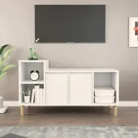 Prolenta Maison Exclusive - Meuble TV blanc 100x35x55 cm Matériau dérivé du bois