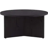 Furnlux Classic FURNLUX Table basse Salto Black 65cm / Hauptfarbe : Schwarz / Abmessungen : 65 x 65 x 33 cm