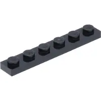 LEGO 1x6 plaque 3666 - 250 pièces noir