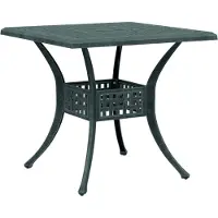 vidaXL Table de jardin vert 80x80x75 cm fonte d'aluminium