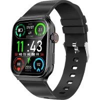 Akashi , Smartwatch Bluetooth Suivi sportif Appels mains libres, Noir