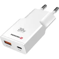 Swissten Chargeur rapide Gan 1x Usb-c 30w Pd 1x Usb-a Qc 3.0 18 W