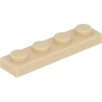 LEGO : 50 pièces Platte 1x4 en beige