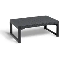 Allibert by KETER Allibert Table de jardin Lyon, couleur : gris graphite, hauteur réglable