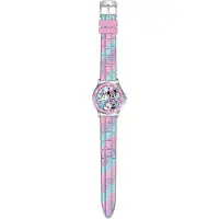 Accutime Disney Minnie Mouse Montre pour enfants avec aiguilles des heures et des minutes, cadran facile lire et bracelet en silicone paillet Montre