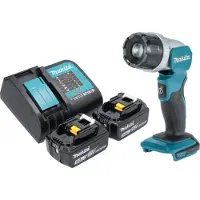 Makita DML 808 ST Projecteur portatif sans fil 14,4 / 18 V 190 lm LED + 2x batterie 5,0 Ah + chargeur