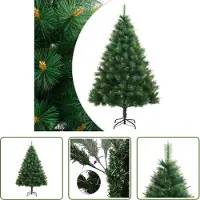 The Living Store Arbre de Noël artificiel pliable avec support 180 cm