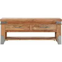 vidaXL Table basse 110x52x45 cm en bois massif d'acacia