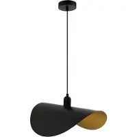 HOME DELUXE Lampe suspendue design RONA - Noir/Or | Lampe suspendue noir or, lampe suspendue luxueuse, plafonnier moderne