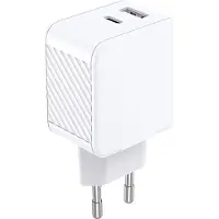 BigBen Interactive Chargeur USB A + USB C 65W PD GaN Blanc Bigben