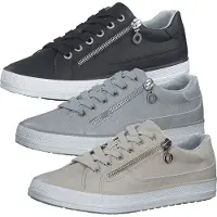 s.Oliver Chaussures à lacets pour femmes Baskets modernes Fermeture éclair 5-23615-30, Taille:40 EU, Couleur:Beige