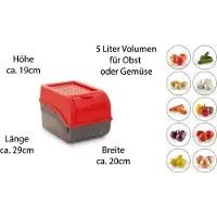 Novaliv 3x moyen 5L boîte à pommes de terre rouge boîte de stockage boîte de conservation cuisine boîte de rangement