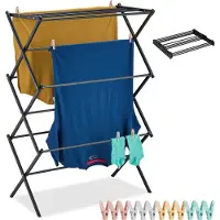 Relaxdays Séchoir à linge pliable
