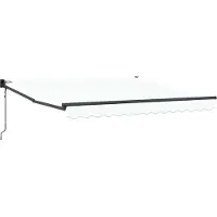 vidaXL , store enroulable blanc, 350 x 250 cm, polyester et métal
