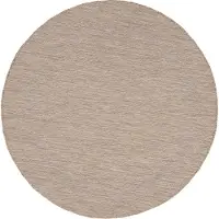 Carpetsale24 Tapis Intérieur Extérieur Tissage Plat Aspect Sisal avec Bordure Imperméable pour Cuisine Terrasse Salon, Taille: 120 cm rond